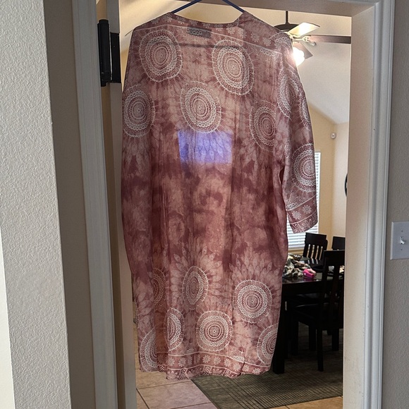 Lotus and Luna Bohemian Tie-Dye Kimono and Pants Set - Picture 3 of 9